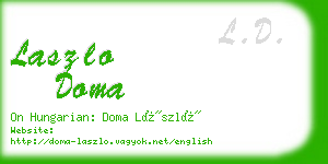 laszlo doma business card